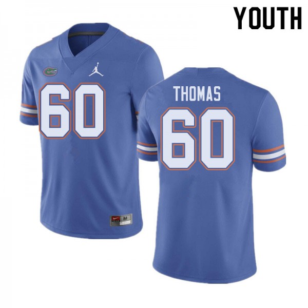 Jordan Brand Youth #60 Da'Quan Thomas Florida Gators College Football Jerseys Blue